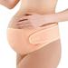 Maternity Belt, Breathable Pregnancy Back Support, Premium Belly Band, Belly Bandit to Relieve Pelvic and Back Pain (Beige)
