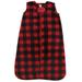 Hudson Baby Unisex Baby Long-Sleeve Plush Sleeping Bag, Sack, Blanket, Buffalo Plaid, 0-6 Months