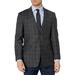 Adam Baker by Douglas & Grahame Men's 43112 Single Breasted 100% Wool Ultra Slim Fit Blazer/Sport Coat - Charcoal - 44L