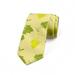 Floral Necktie, Ornamental Sycamore Leaves, Dress Tie, 3.7", Pale Yellow Apple Green, by Ambesonne