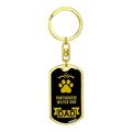 Dog Dad Gift Portuguese Water Dog Swivel Keychain Stainless Steel or 18k Gold
