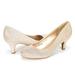 Dream Pairs Women Bridal Slip On Wedding Shoes Party Dress Low Heel Pumps Shoes Luvly Gold Size 7