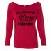 Womenâ€™s 3/4 Sleeve Raw Edge â€œMy Favorite Disney Princess Calls Me Momâ€œ Next Level Light Wide Neck Dolman, Red, Small