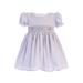 Lito Little Girls Lilac Stripes Smocked Waist Easter Dress