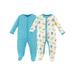 Luvable Friends Baby Boy Cotton Sleep N Play, 2-Pack