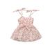 Diconna Little Girlâ€™s Button Bandage High Waist Heart/Leopard Suspender Dress