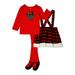 Disney Minnie Mouse Baby Girl Jumper Dress, Top & Tights Outfit, 3pc set