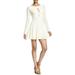 Free People Corded Lace Fit & Flare Dress, Shearling, Large