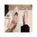 UKAP - Women's Ballet Flats-Women Wide Width Pointed Toe Fashion Flexible Soft Lightweight Comfortable Slip-On Flat Shoes