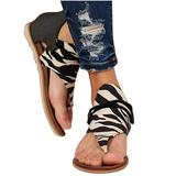 Mchoice Women's Posh Gladiator Sandals Ladies Summer Casual Flat Heel Slip On Sandals, Comfy Vintage Sandals with Back Zipper