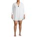 Time and Tru Women's and Women's Plus Size Button Front Shirt Cover Up