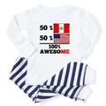 CafePress - Half Peruvian Half American - Toddler Long Sleeve Pajama set