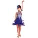 Ochine Girls Dancing Dresses, Shiny Sequin Tassel Camisole Dress Skirt Latin Dance Costumes for Kids, Salsa Ballet Tango Rumba Ballroom Dancewear, S-L