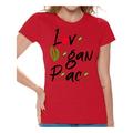 Awkward Styles Love Vegan Peace Womens T-Shirt Lovely Vegetarian Tshirt Vegan Friendly Shirts for Ladies Vegan T Shirts Vegan Clothes for Women Vegan Organic Shirts for Her Gifts for Vegetarians