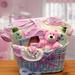 Deluxe Organic New Baby Gift Basket - Pink