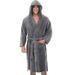 Mens Womens Winter Dressing Gown Bath Robe Fleece Fluffy Hooded Cloak Bathrobe