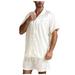 Satin Silk Pajamas Shorts For Men Rayon Silk Sleepwear Summer Male Pajama Set Soft Nightgown For Men Pyjamas Homewear