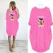 Women's Casual Long Sleeve Dresses Mickey Mouse Printed Round Neck Dress