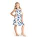 Girl Hawaiian Round Neck with Ruffle Dress in Day Dream Bloom