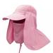 Waterproof UV Protection Foldable Baseball Cap, Fishing Flap Caps Quick Dry Sunshade Removable Ear Neck Cover Outdoor Sportswear Accessories