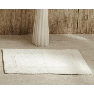 Lux Collections Bath Mat Rug 17" X 24" Rectangle by Better Trends in Ivory