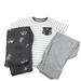 Carter's Big Boys 3 Pack Robot Loose Fit Pjs Sleepwear Set Gray Size 12