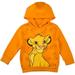 Disney Lion King Simba Pullover Hoodie for Boys and Girls, Kids Hooded Sweater, Orange