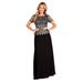 Fanny Fashion Womens Black Pleated Embellished Bodice Evening Gown