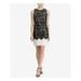 RALPH LAUREN Womens Ivory Lace Sleeveless Jewel Neck Above The Knee Body Con Cocktail Dress Size 8