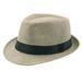 Mchoice Breathable Linen Top Hat Curly Brim Straw Hat Outdoor Sun Hat Summer Beach Hat Fedora Jazz Hat for Men