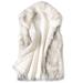 Vithconl Women's Wool Vest Faux Fur Vest Stand Collar Faux Fur Coat Vest Jacket