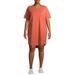 Terra & Sky Women's Plus Size Scoop Neck T-Shirt Dress