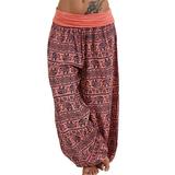 Women's Plus Size Yoga Loose Casual Floral Print Pocket Summer Loose Baggy Boho Yoga Sports Holiday Ali Baba Aladin Harem Pants