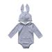 Newborn Baby Boys Girls Bunny Hooded Romper Easter Cartoon Animal Rabbit Ear Long Sleeve Hoodie Bodysuit Outfit