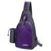 AmHoo Sling Backpack Chest Shoudler Crossbody Bag Waterproof Hiking Daypack Large Purple