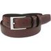 florsheim men's brown italian full-grain leather 32 mm feathered-edge belt