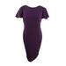 Calvin Klein Women's Ruffled Capelet Dress (6, Aubergine)