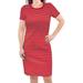 Touched by Nature Womens Organic Cotton Dress, Red Stripe, X-Large