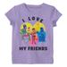 Sesame Street Girls Love Friends T Shirt (Toddler Girls)