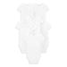 Child of Mine By Carter's Baby Boy or Girl Gender Neutral White Short Sleeve Bodysuits, 6-Pack