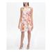 TOMMY HILFIGER Womens Pink Floral Sleeveless Jewel Neck Above The Knee Shift Evening Dress Size 4P