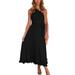 Niuer One Shoulder Dress For Women Sleeveless Casual Summer Maxi Dress Comfy A-Line Holiday Wedding Club Sundress