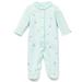 Baby Girls Petite Rose Snap Front Footie Pajamas with Hat For Baby Girls Sleep N Play One Piece Romper Coverall Cotton Infant Footed Sleeper; Pijamas Para Bebes- Green and Lavender Purple - 3 Month