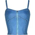 Women's Denim Bustier Crop Top,Sexy Denim Corset Top Bar+Blue Short Skirts Club Party Summer Clothes Sets