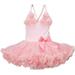 Wenchoice Girl's Pink Polka Dot Bow Skirted Leotard S(1T-2T)