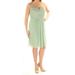 ADRIANNA PAPELL Womens Green Pleated Sleeveless Sweetheart Neckline Knee Length Cocktail Dress Size 12