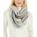 Calvin Klein Women's Fair Isle Print Knit Loop Scarf Wrap Gray One Size MSRP $48