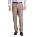 Men's Haggar Iron Free Premium Khaki Slim-Straight Fit Flat Front Perfect Fit Waistband Casual Pant Medium Khaki