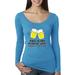 This is My Drinking T-Shirt I wear It Everyday Beer Mug Funny Womens Drinking Scoop Long Sleeve Top, Vintage Turquoise, X-Large