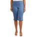 Just My Size Women's Plus Size 2 Pocket Pull on Capri Pant